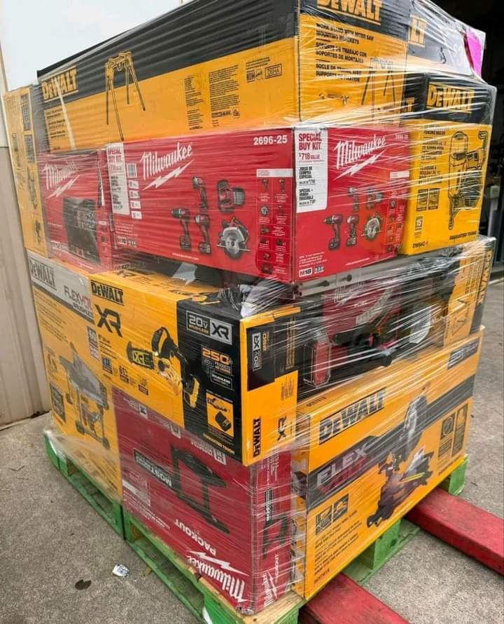 Mixed Tools Pallet (Milwaukee, DeWalt, Ryobi)